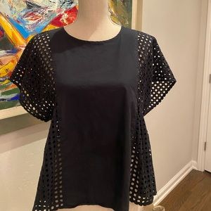 Madewell eyelet blouse - very flattering!